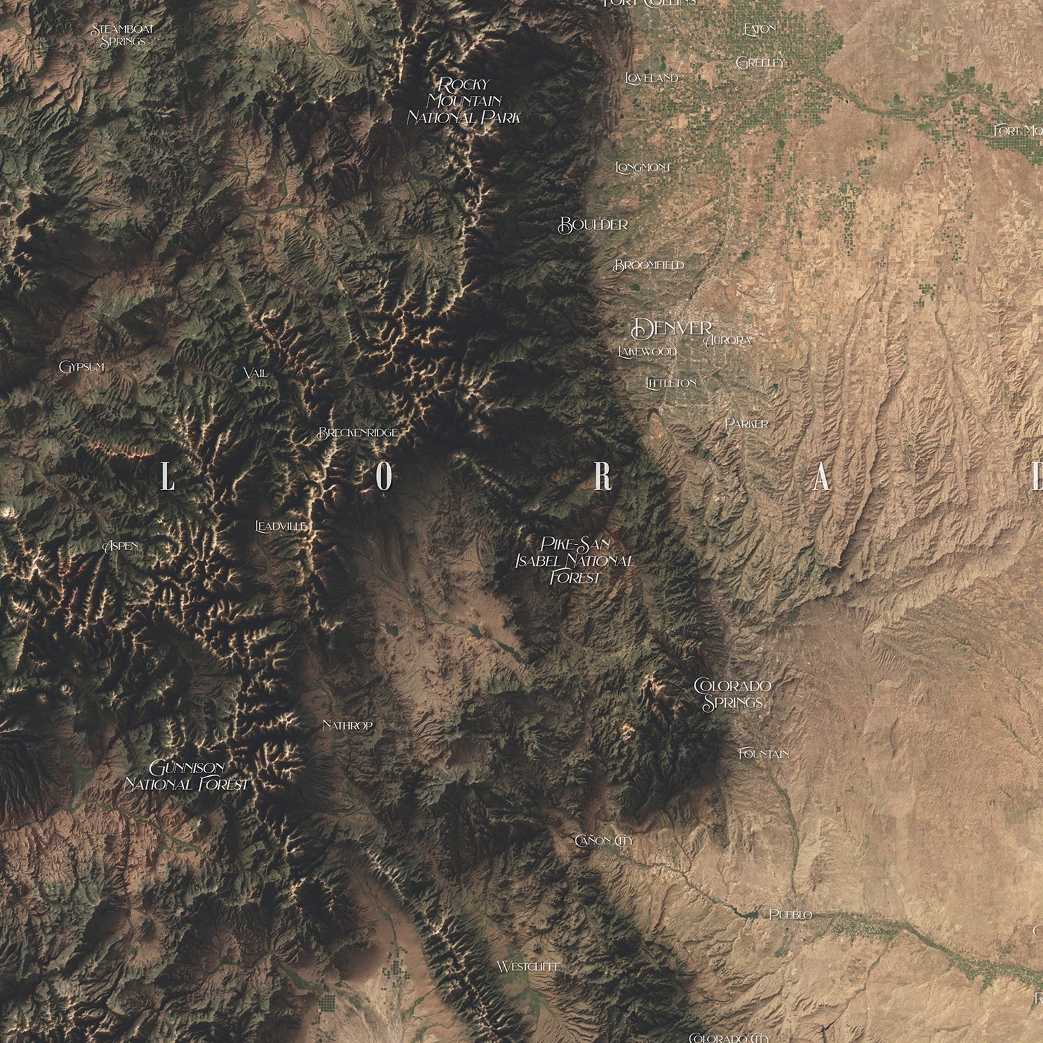 Colorado Map - The East of Nowhere World Atlas