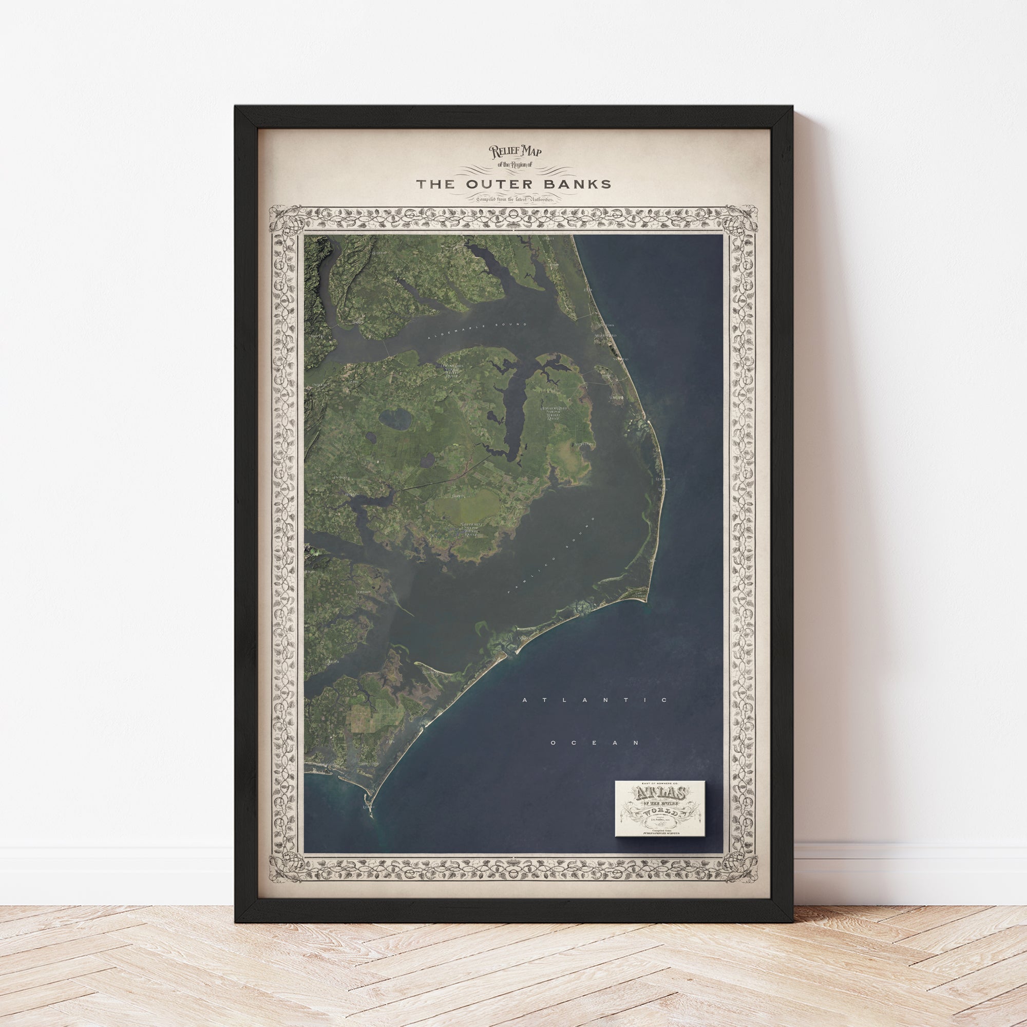 Outer Banks Map - The East of Nowhere World Atlas