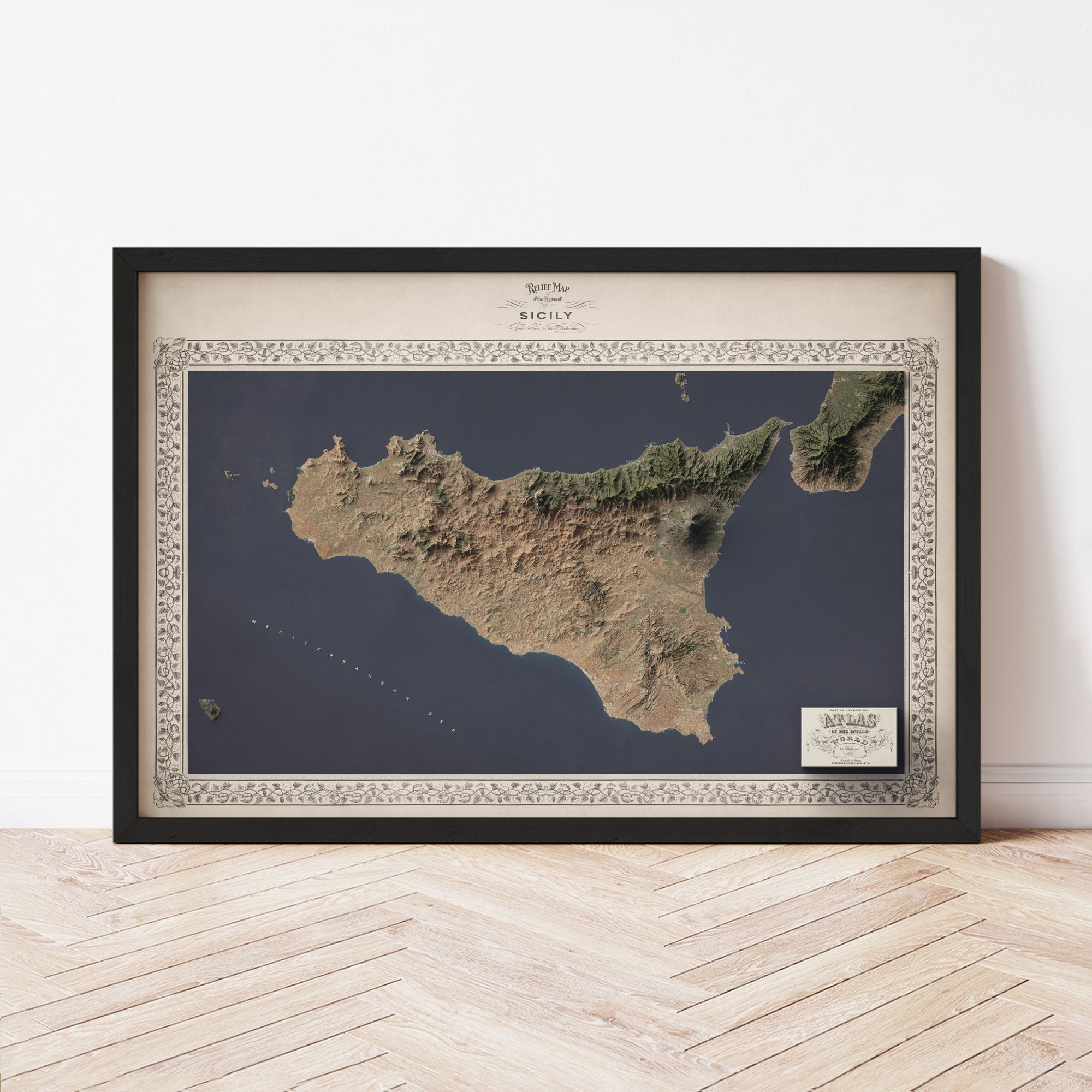 Sicily Map - The East of Nowhere World Atlas