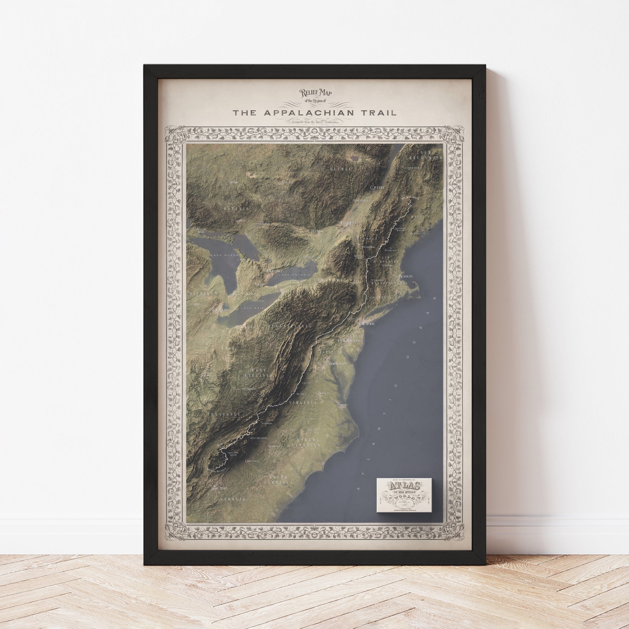 Appalachian Trail Map - The East of Nowhere World Atlas