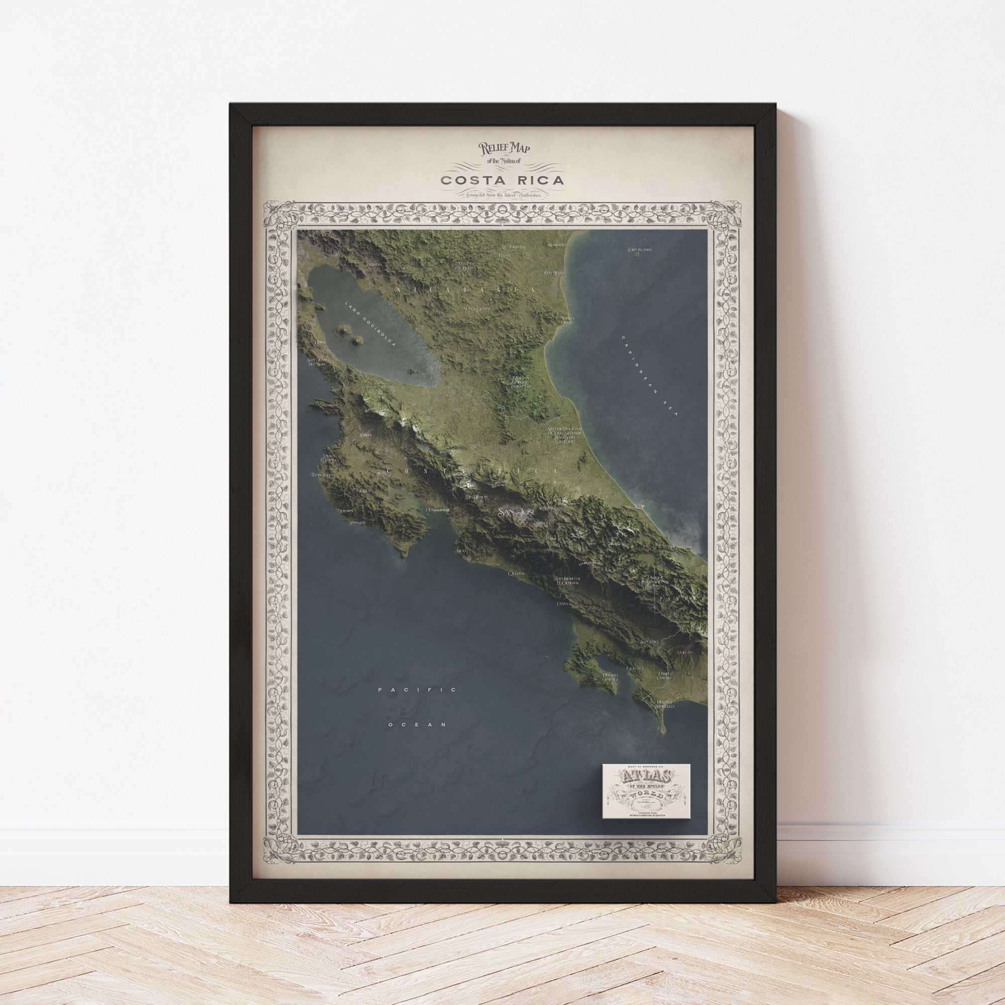 Costa Rica Map - The East of Nowhere World Atlas