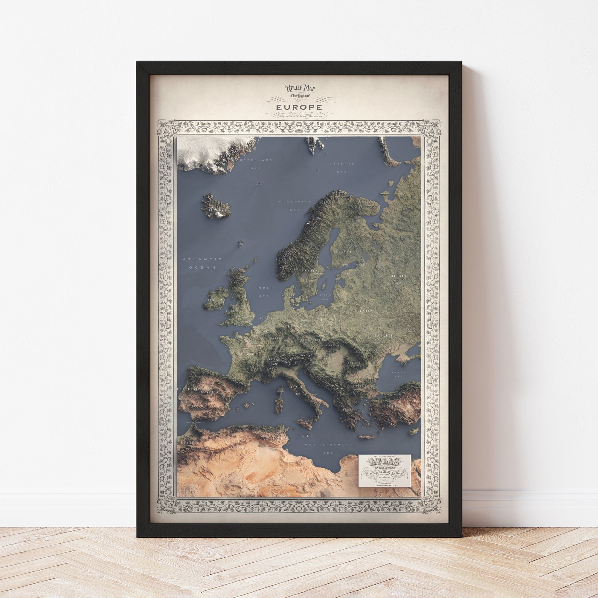 Europe Map - The East of Nowhere World Atlas