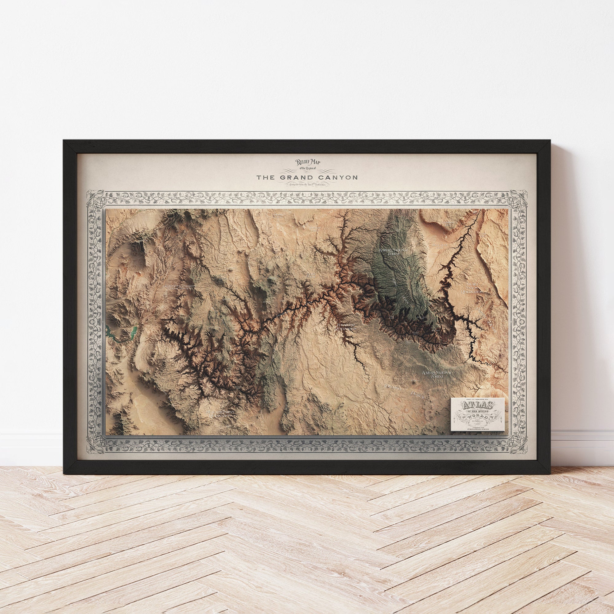 Grand Canyon Map - The East of Nowhere World Atlas