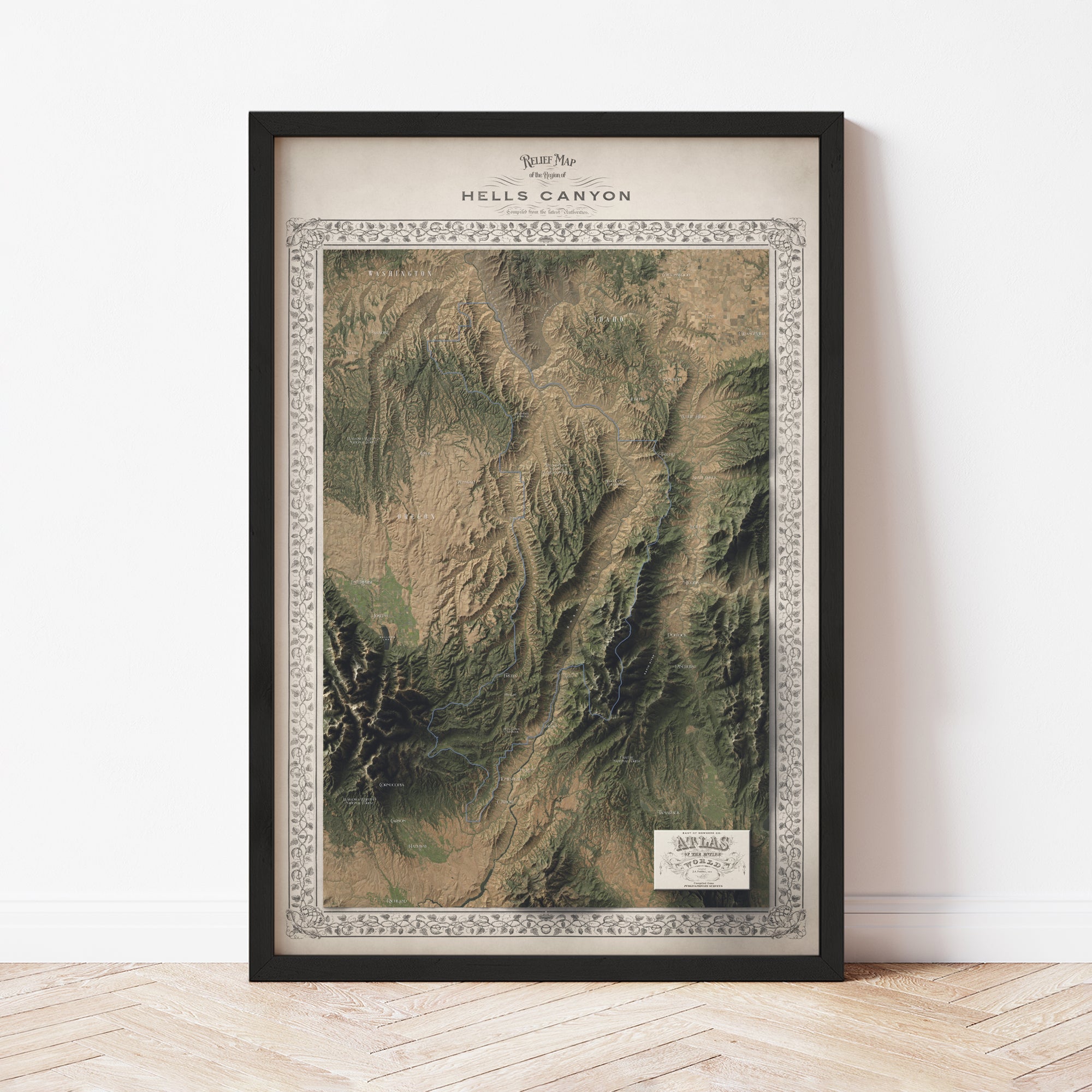 Hells Canyon Map - The East of Nowhere World Atlas
