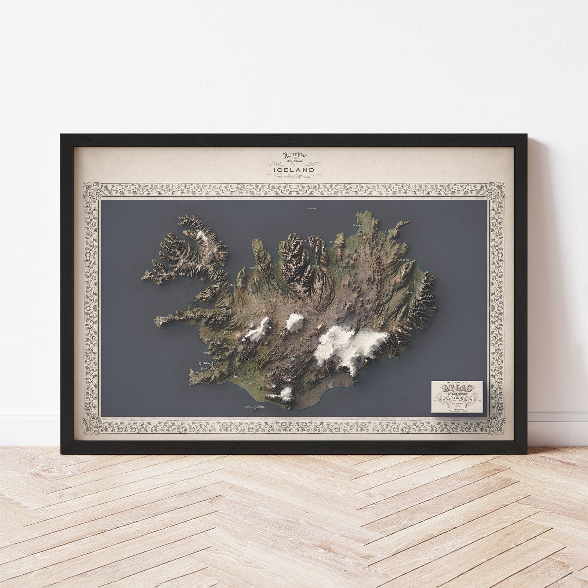 Elevation Map of Iceland | EON Topographic Atlas – East Of Nowhere