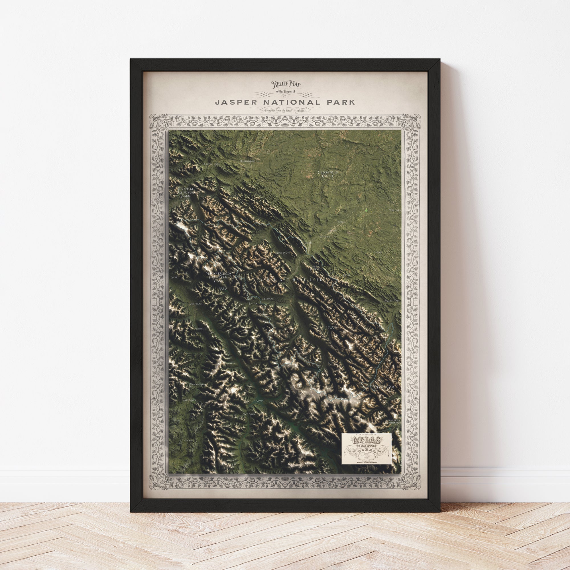 Jasper National Park Map - The East of Nowhere World Atlas