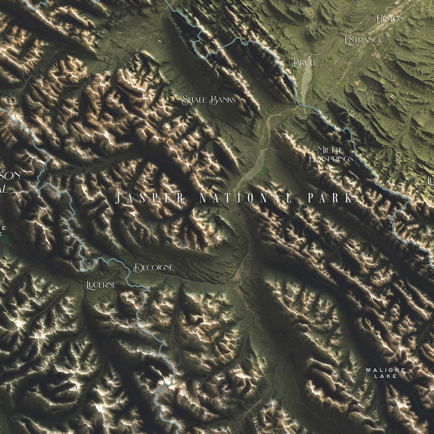 Jasper National Park Map - The East of Nowhere World Atlas