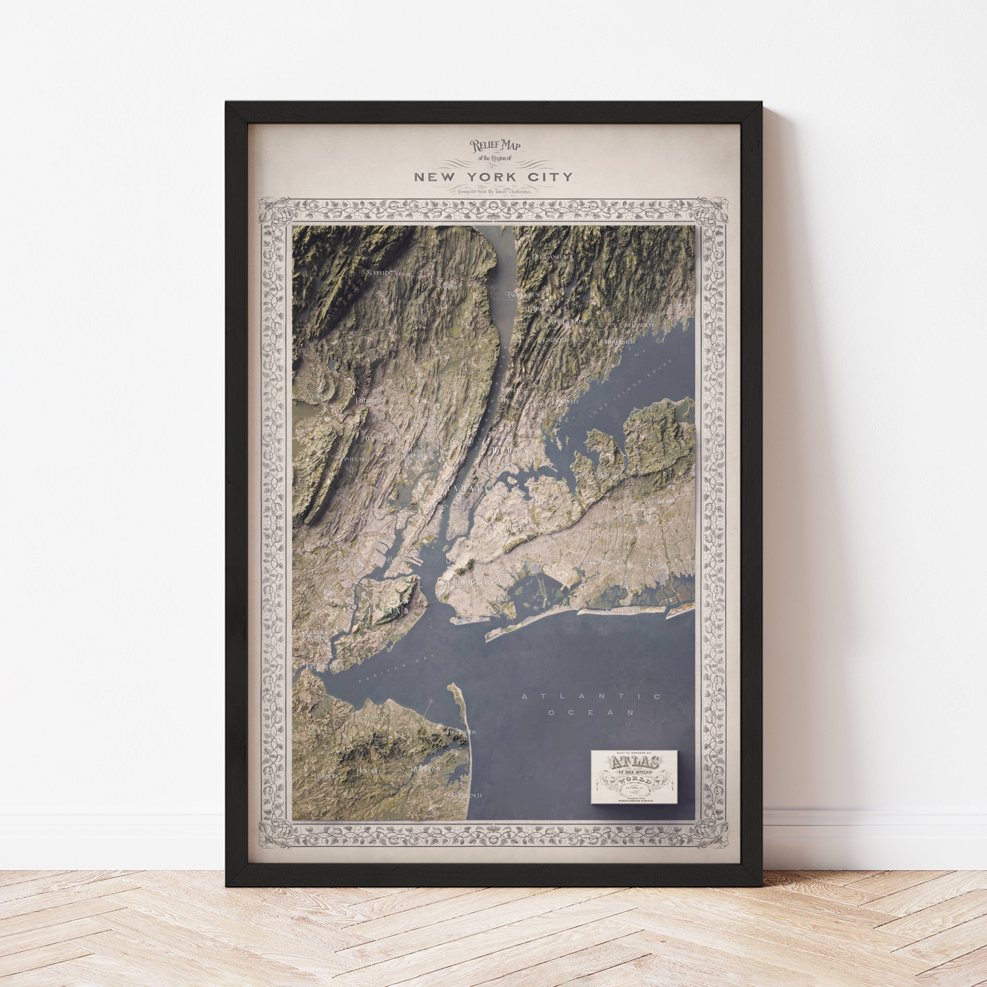 New York City Map - The East of Nowhere World Atlas