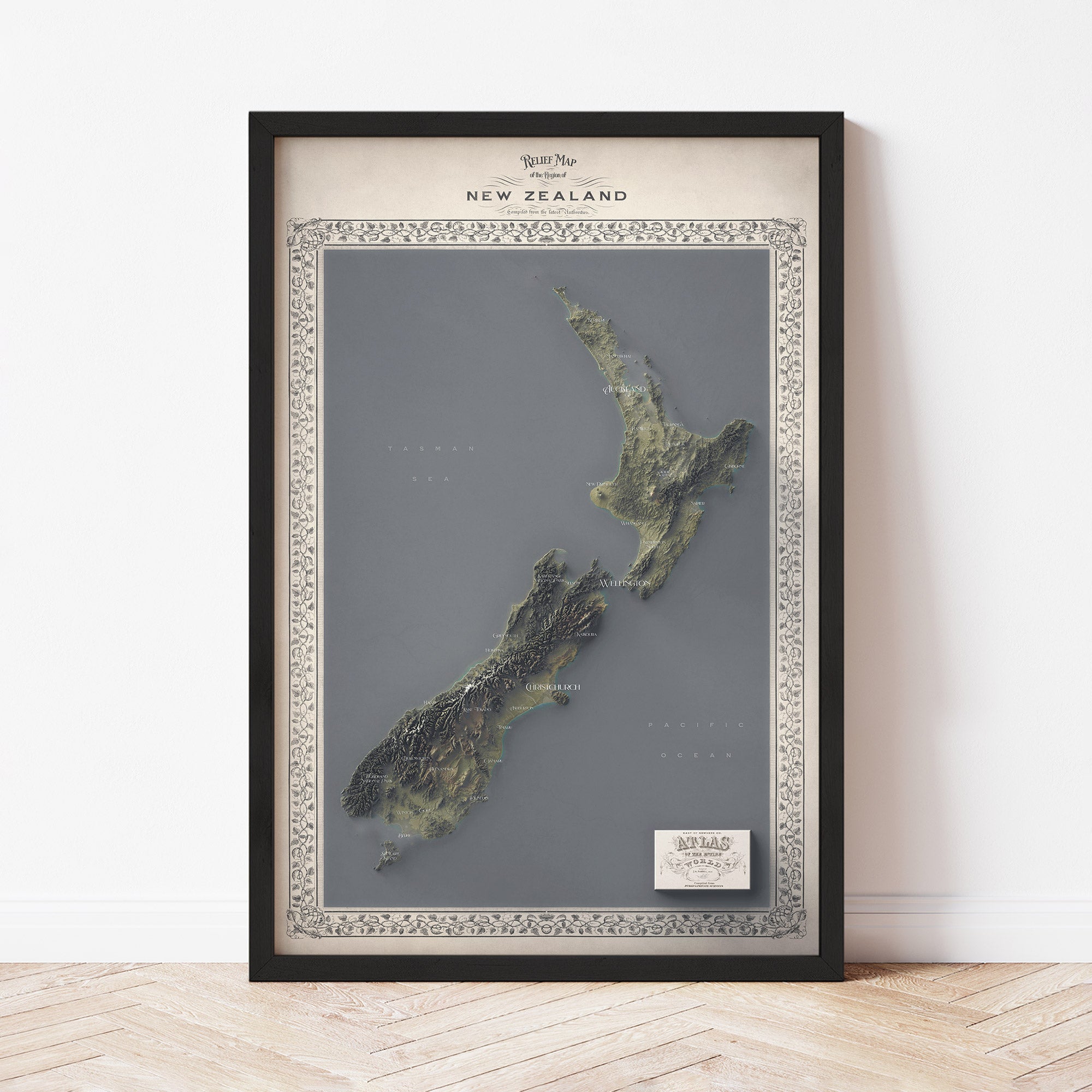 New Zealand Map - The East of Nowhere World Atlas
