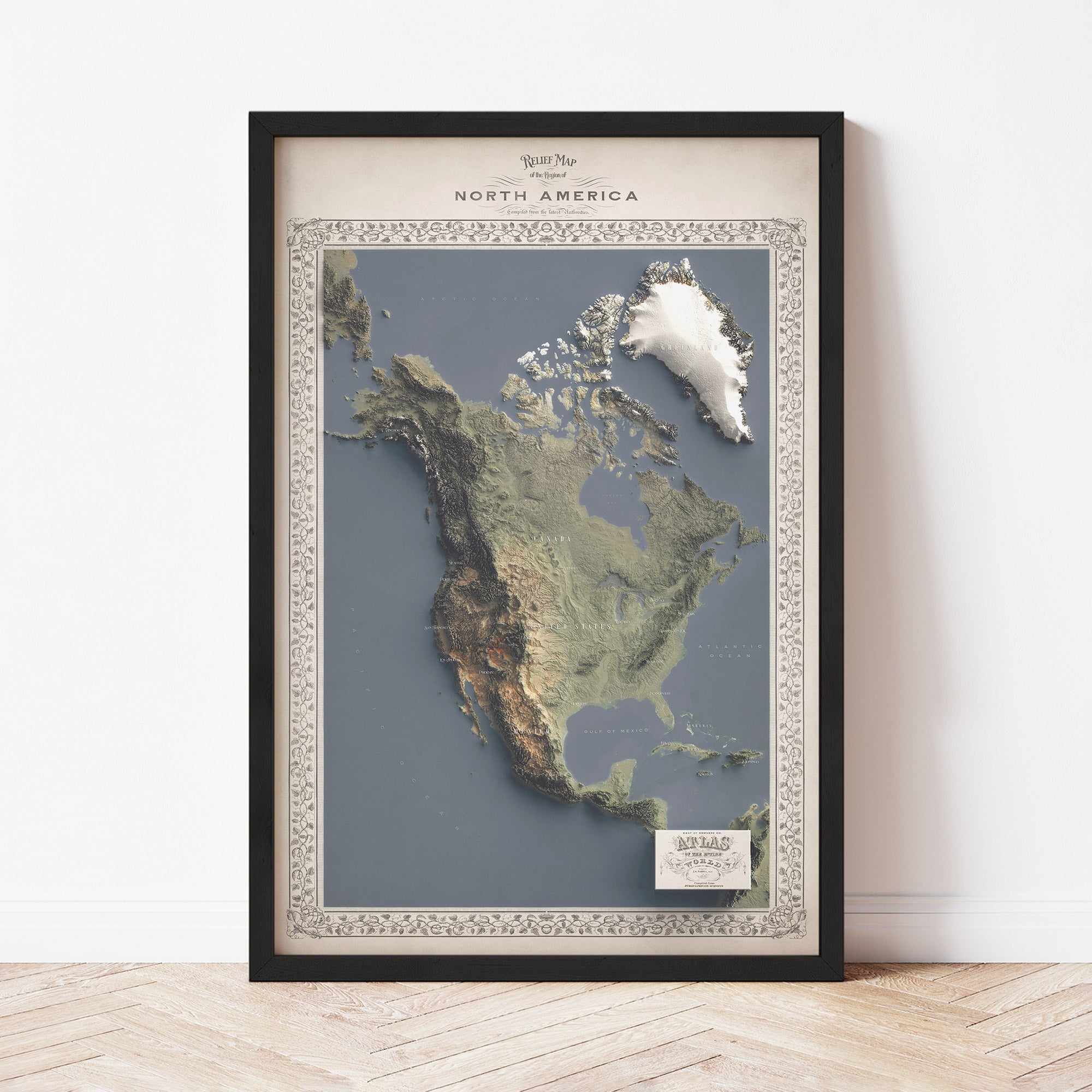 North America Map - The East of Nowhere World Atlas
