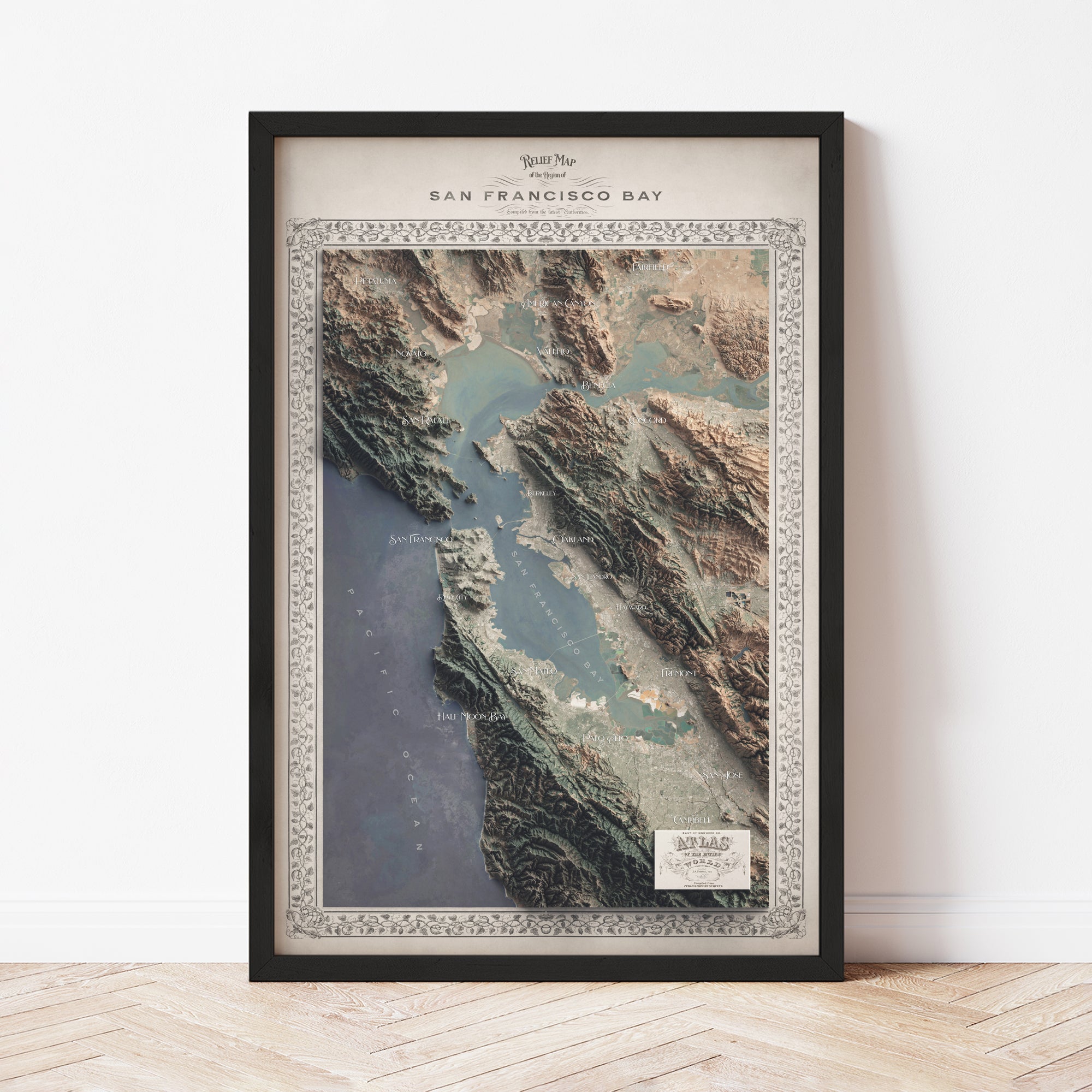San Francisco Bay, California - The East of Nowhere World Atlas