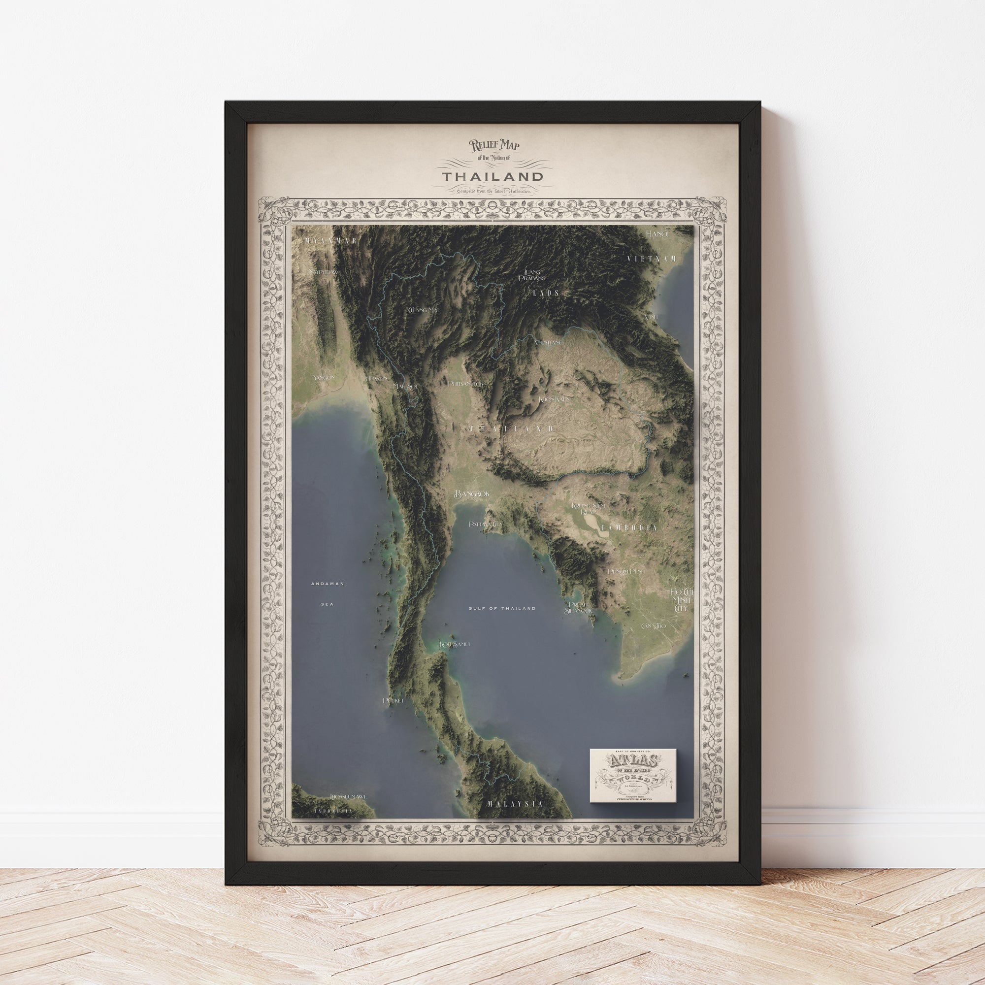 Thailand Map - The East of Nowhere World Atlas