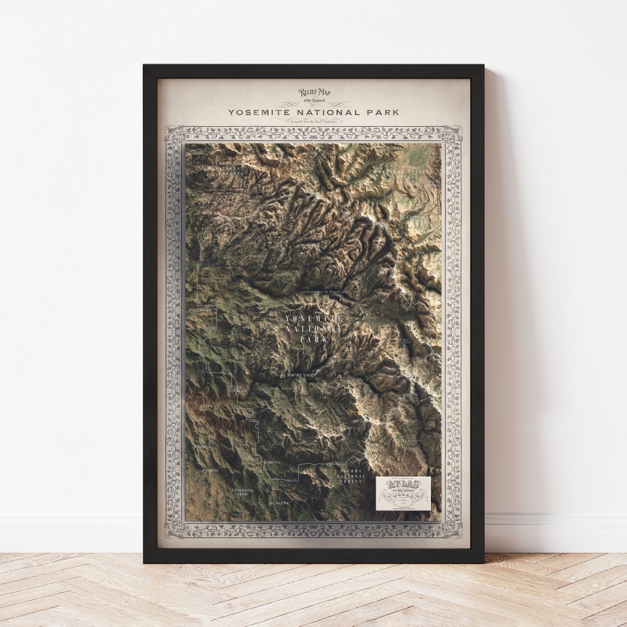 Yosemite National Park Map - The East of Nowhere World Atlas