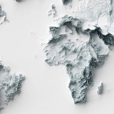World, Mercator Projection (Minimalist)