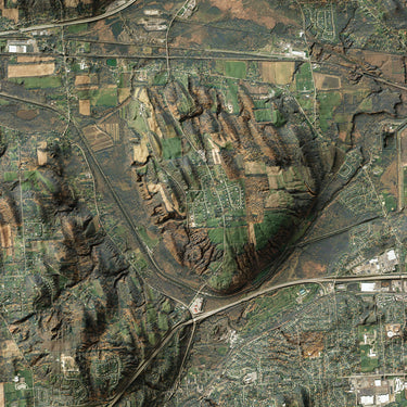 Camillus, New York Satellite Shaded Relief Map