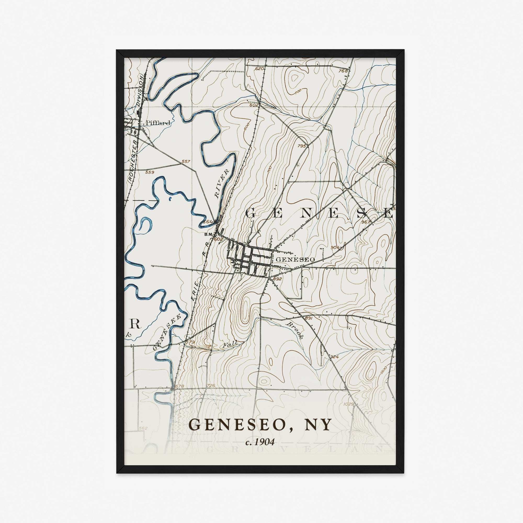 Geneseo, NY - 1904 Topographic Map
