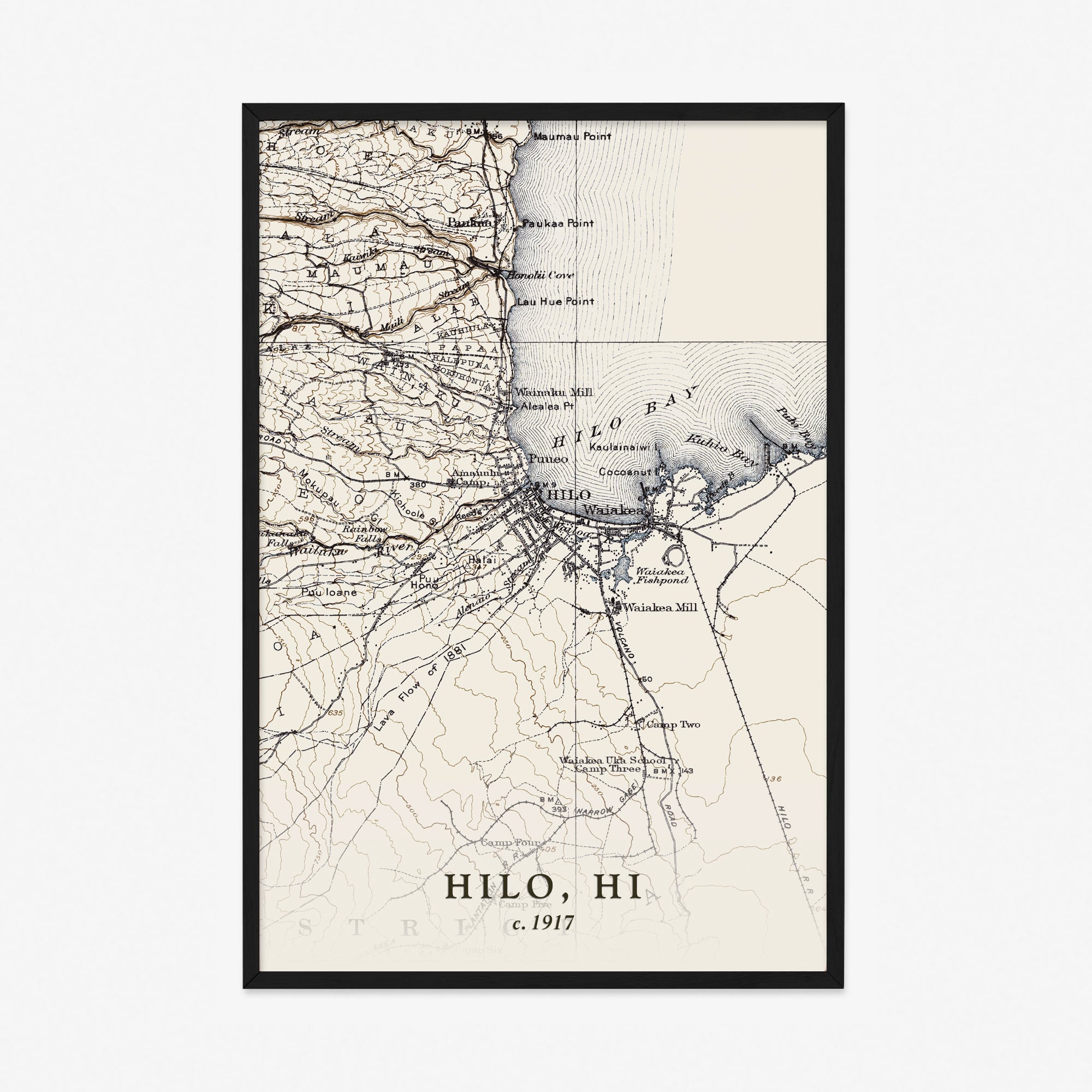 Hilo, HI - 1917 Topographic Map