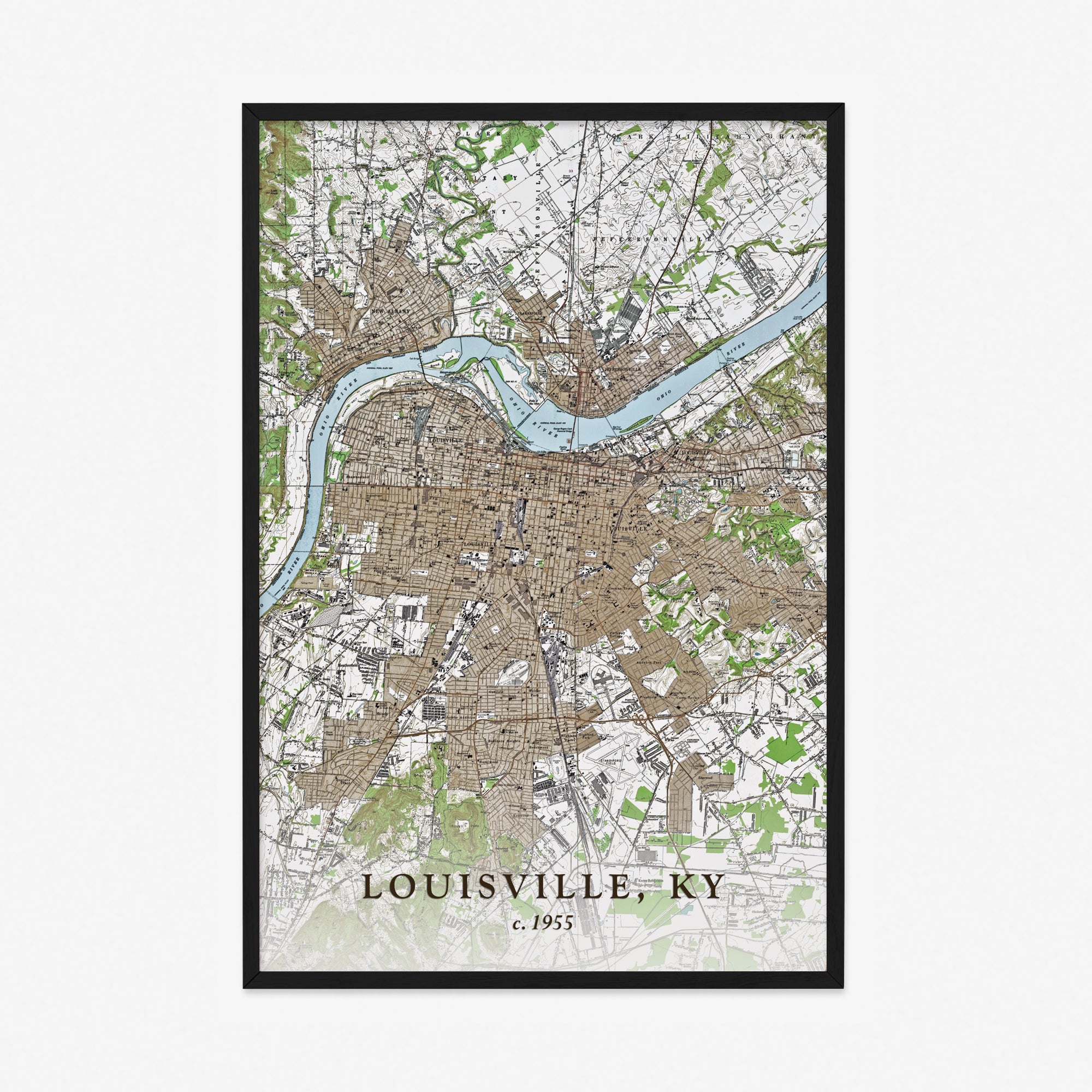 Louisville, KY - 1955 Topographic Map