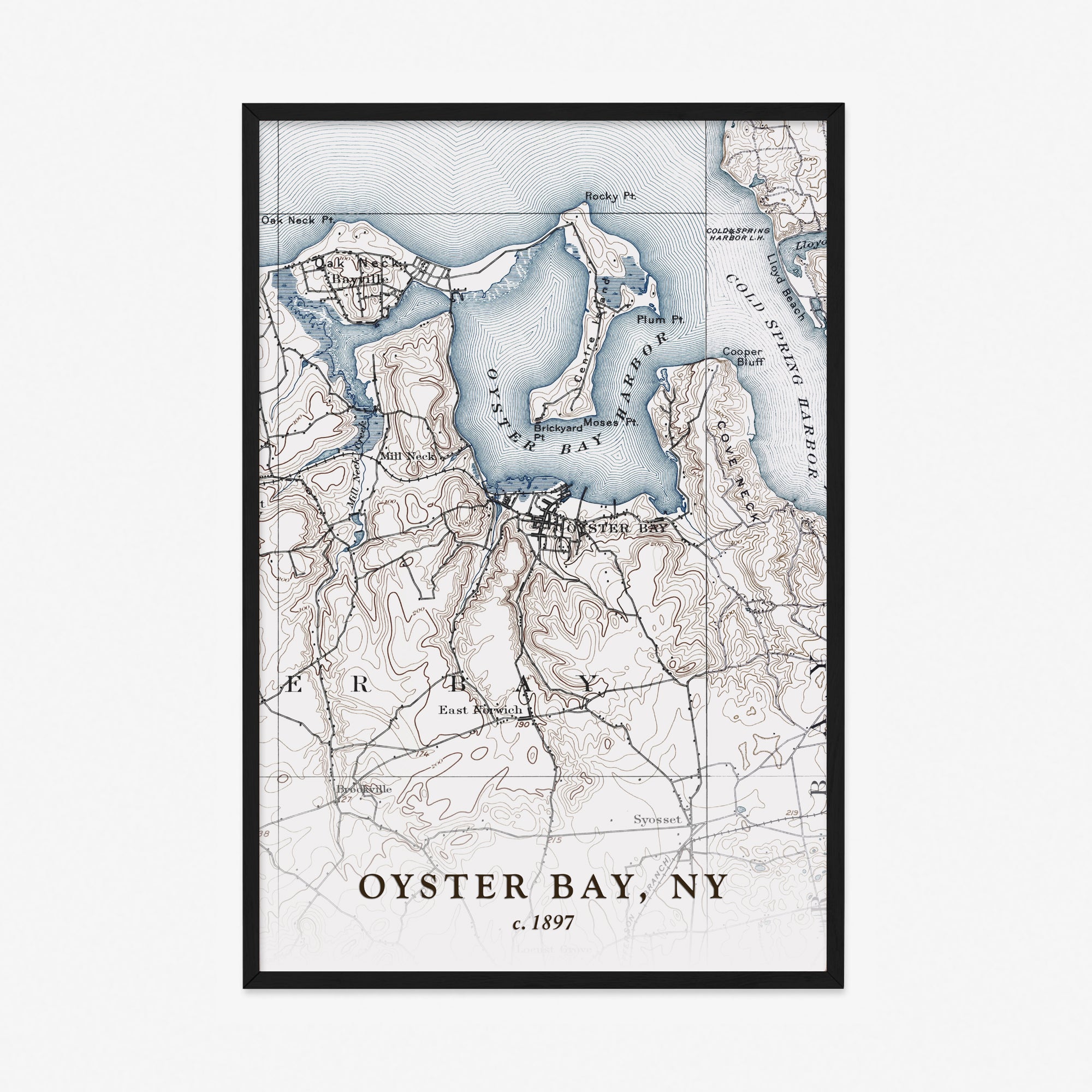 Oyster Bay, NY - 1897 Topographic Map