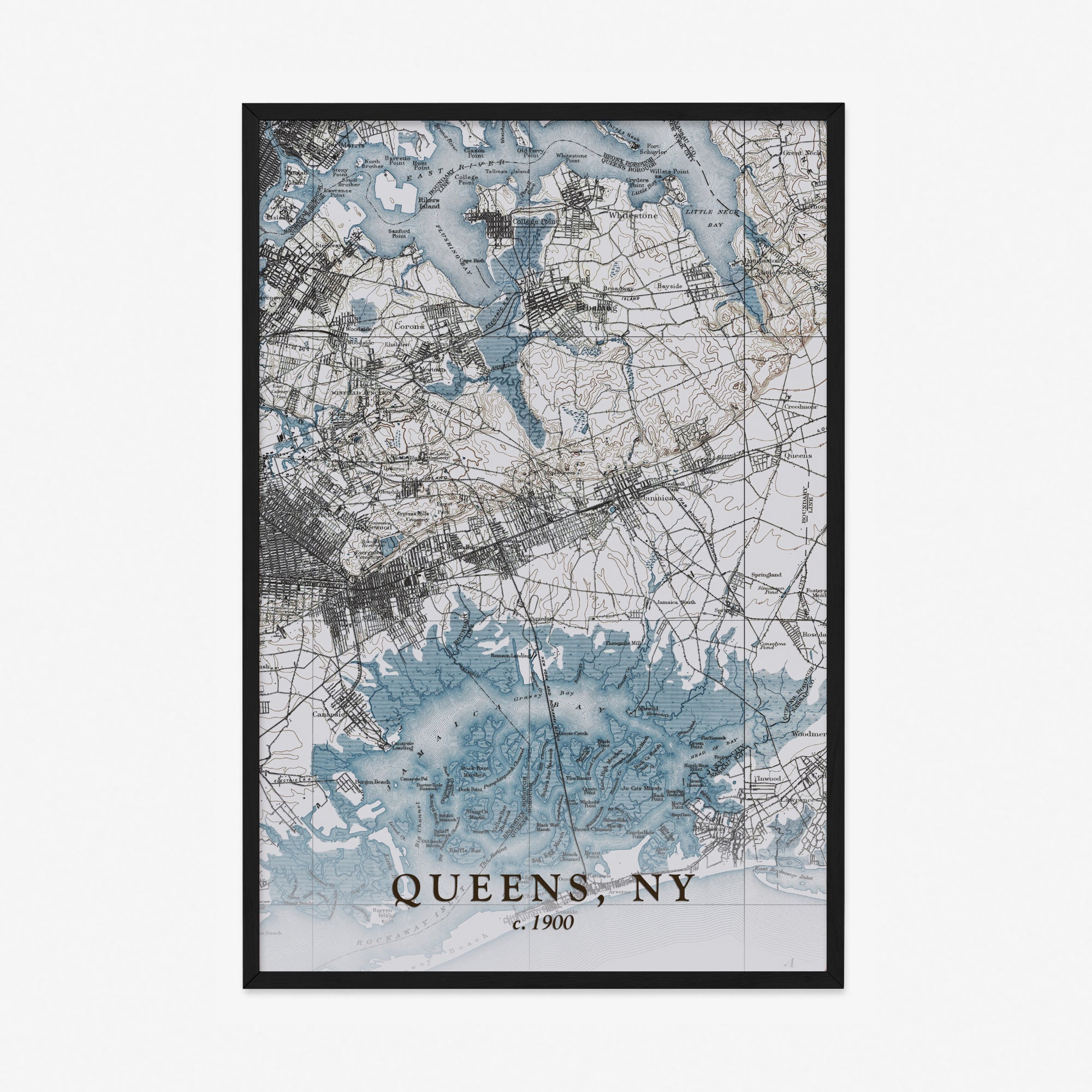 Queens, NY - 1900 Topographic Map
