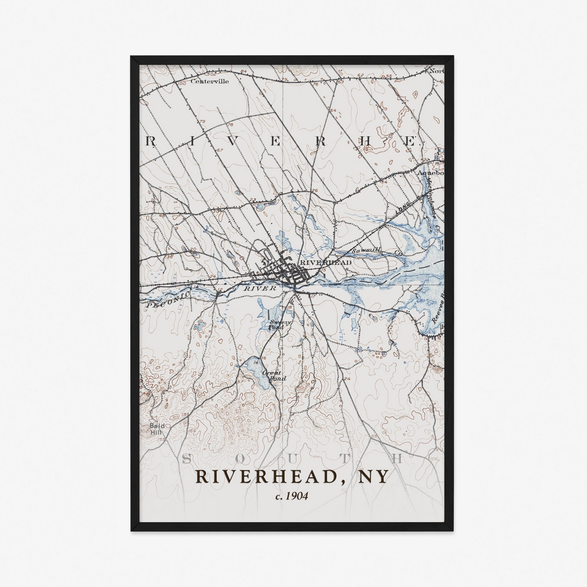 Riverhead, NY - 1904 Topographic Map