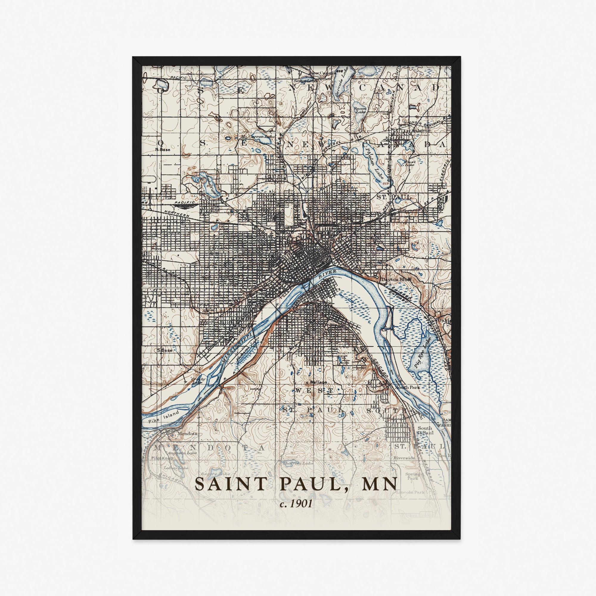 Saint Paul, MN - 1901 Topographic Map