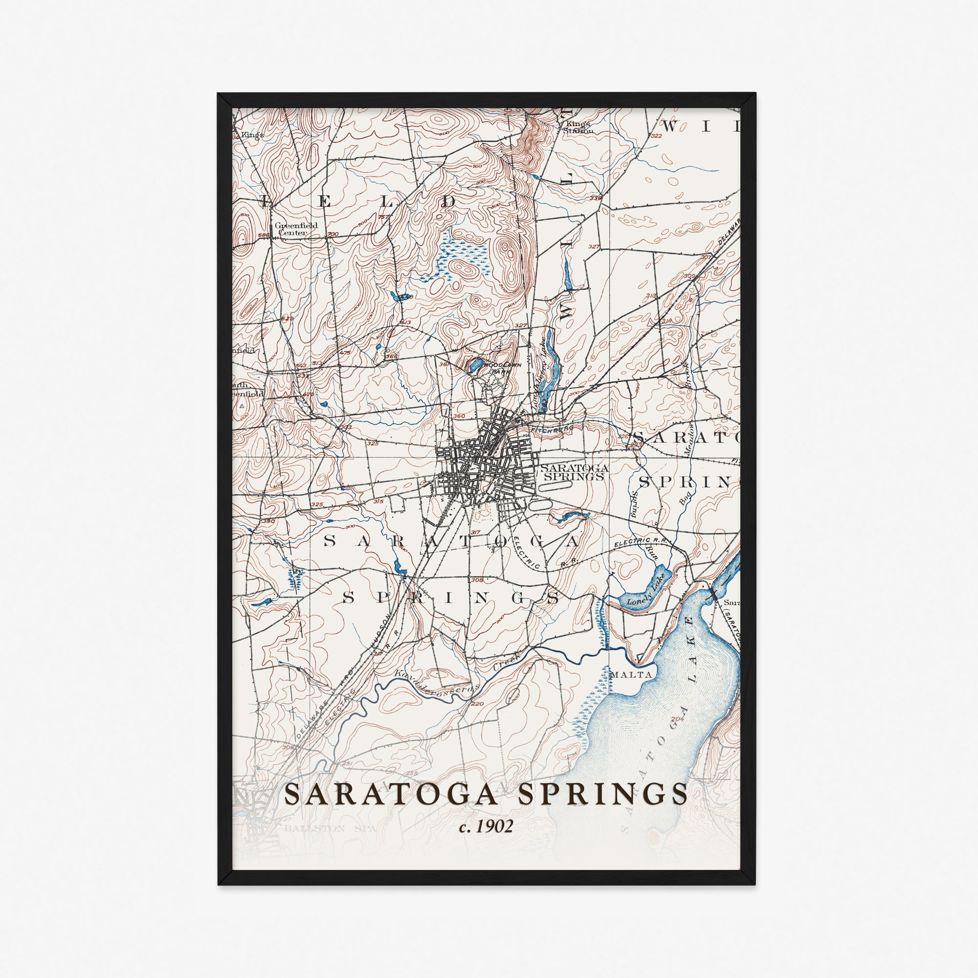 Saratoga Springs, NY - 1902 Topographic Map