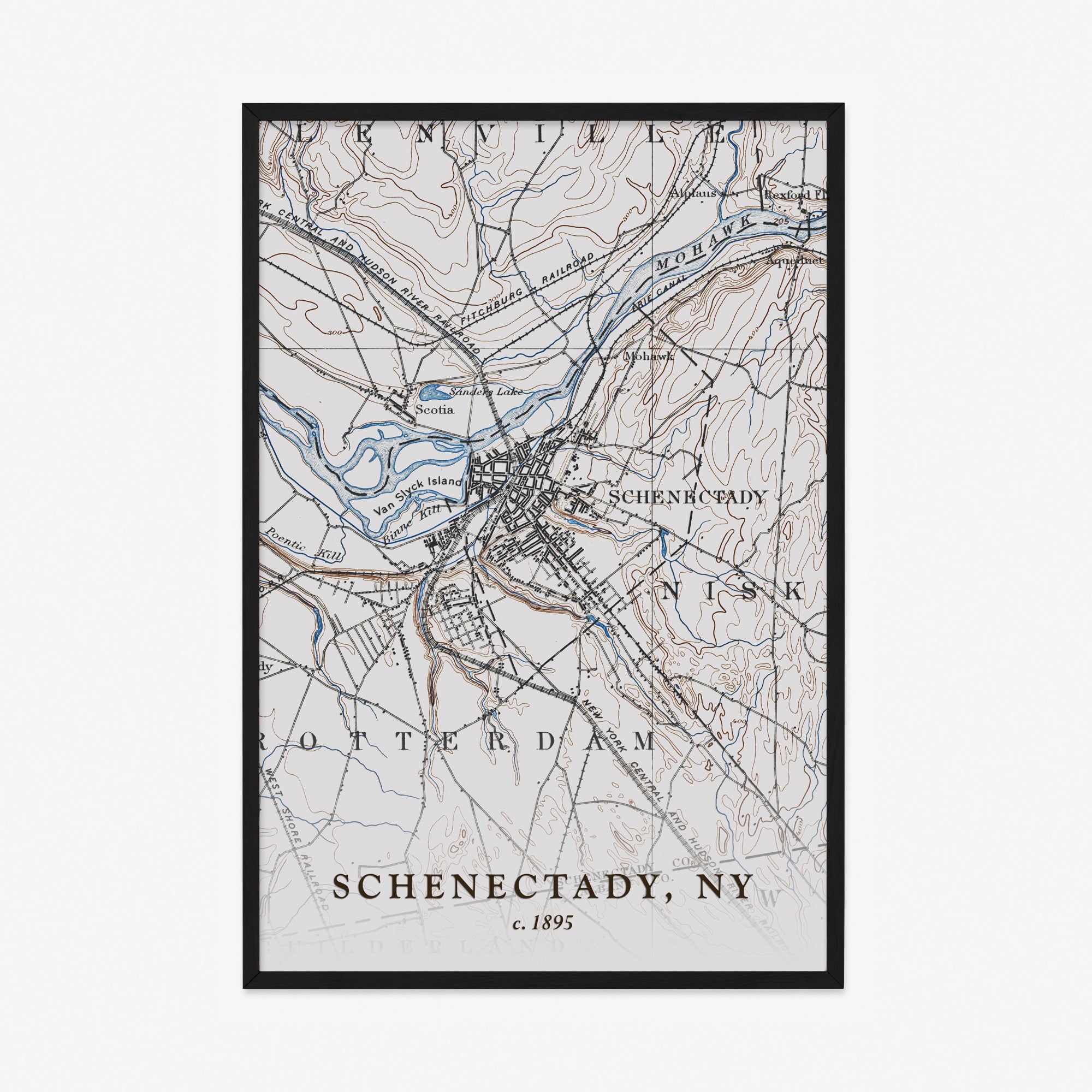 Schenectady, NY - 1895 Topographic Map