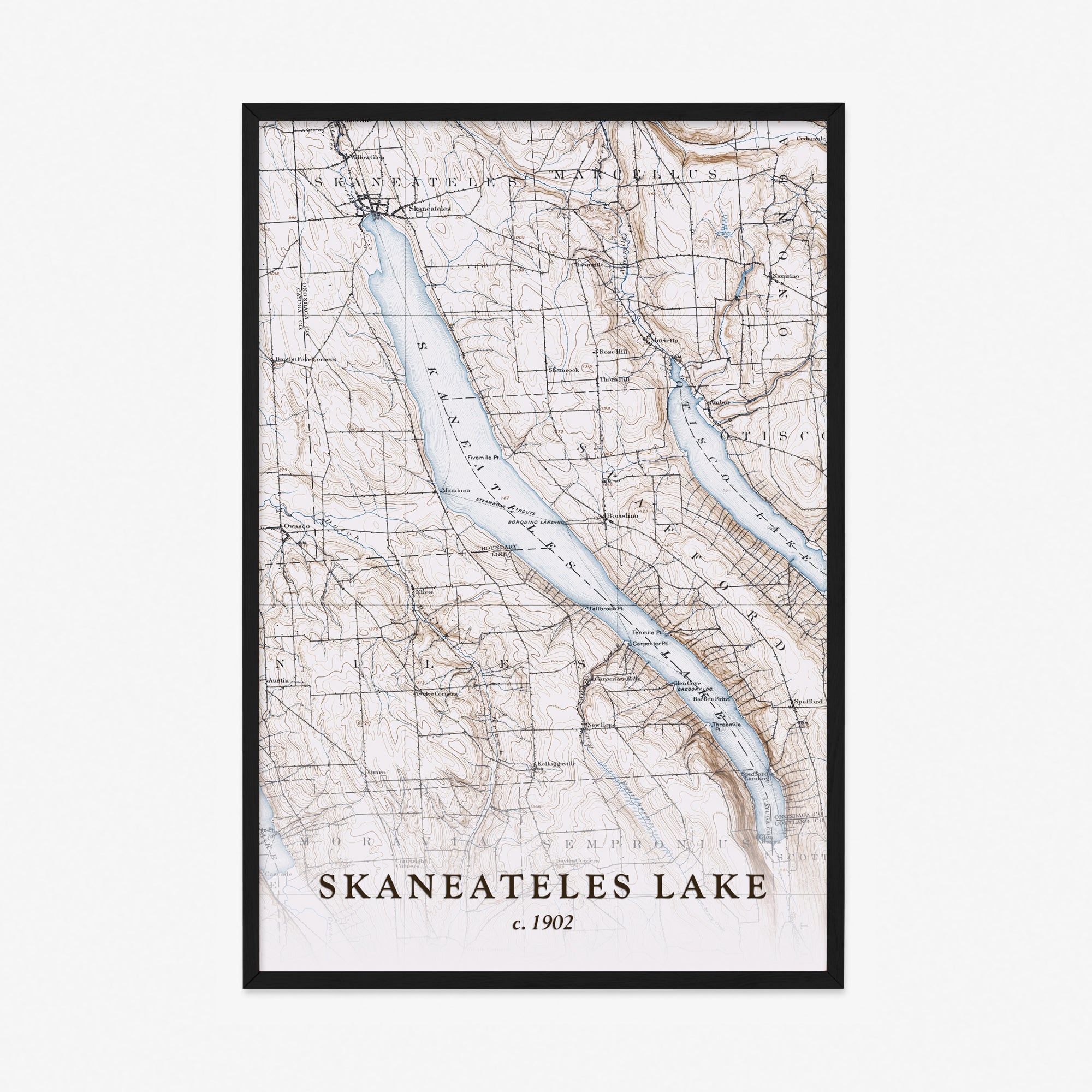 Skaneateles Lake, NY - 1902 Topographic Map