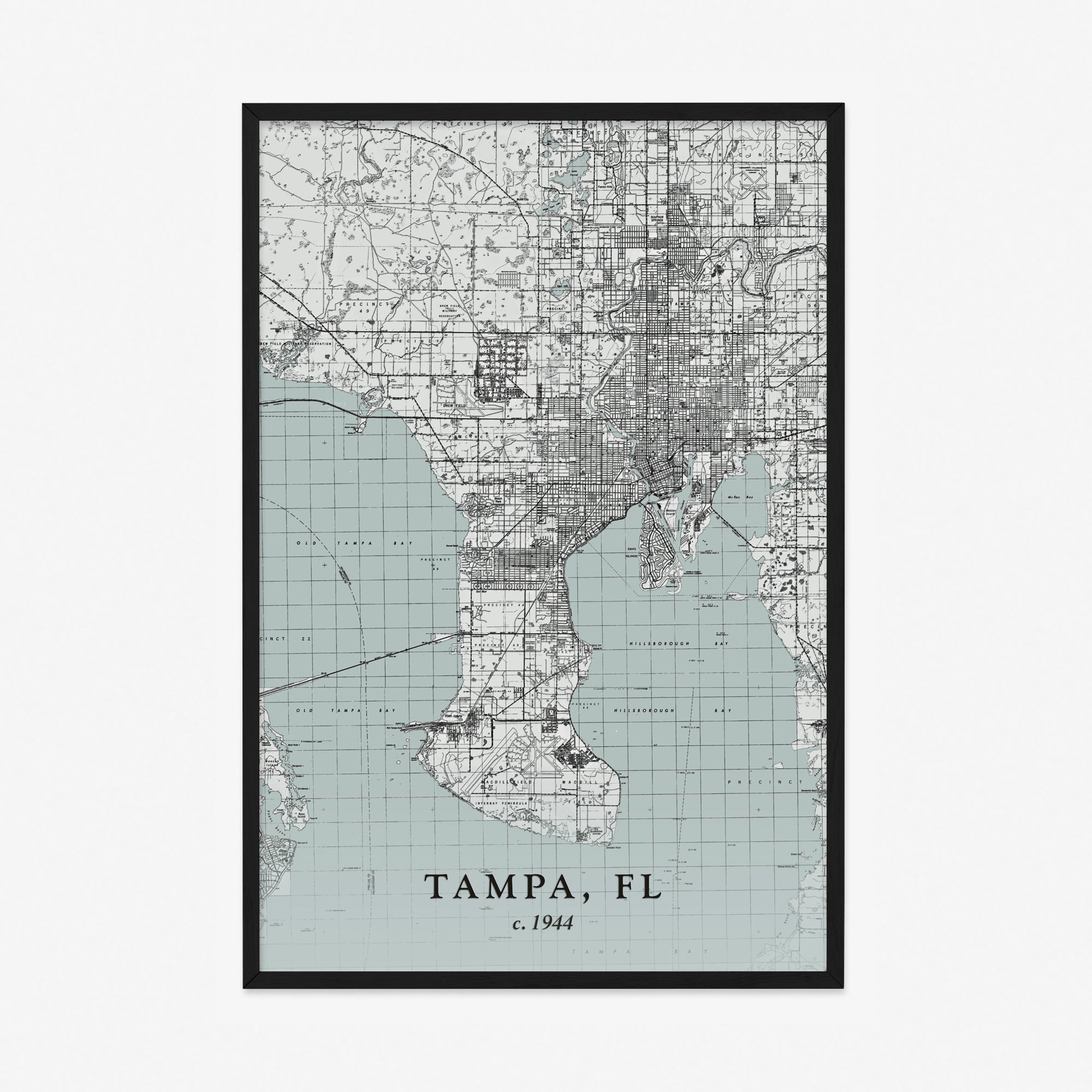 Tampa, FL - 1944 Topographic Map