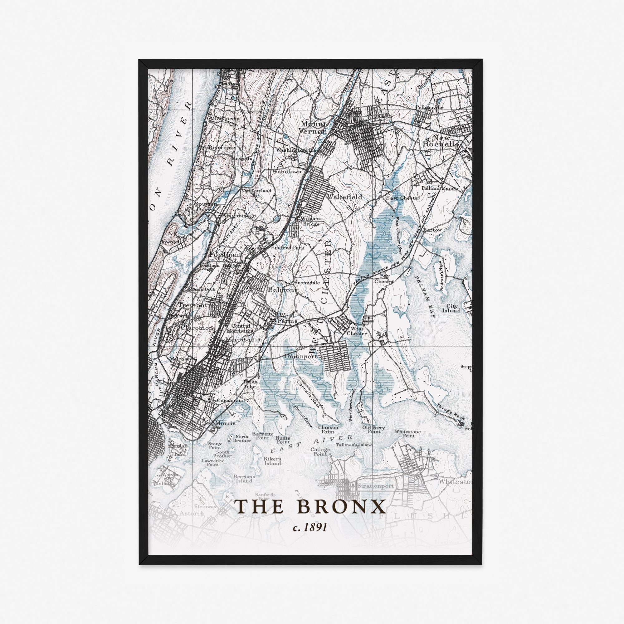 The Bronx, NY - 1891 Topographic Map