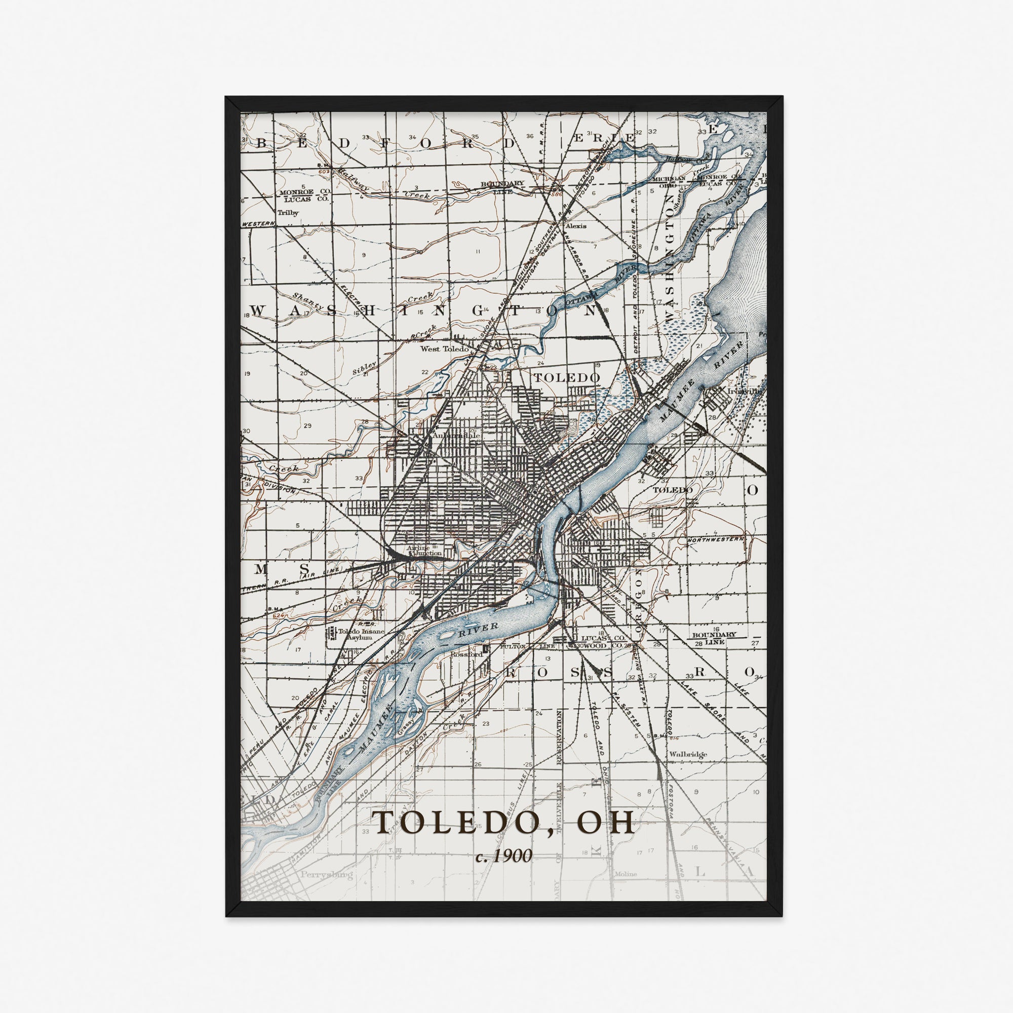 Toledo, OH - 1900 Topographic Map