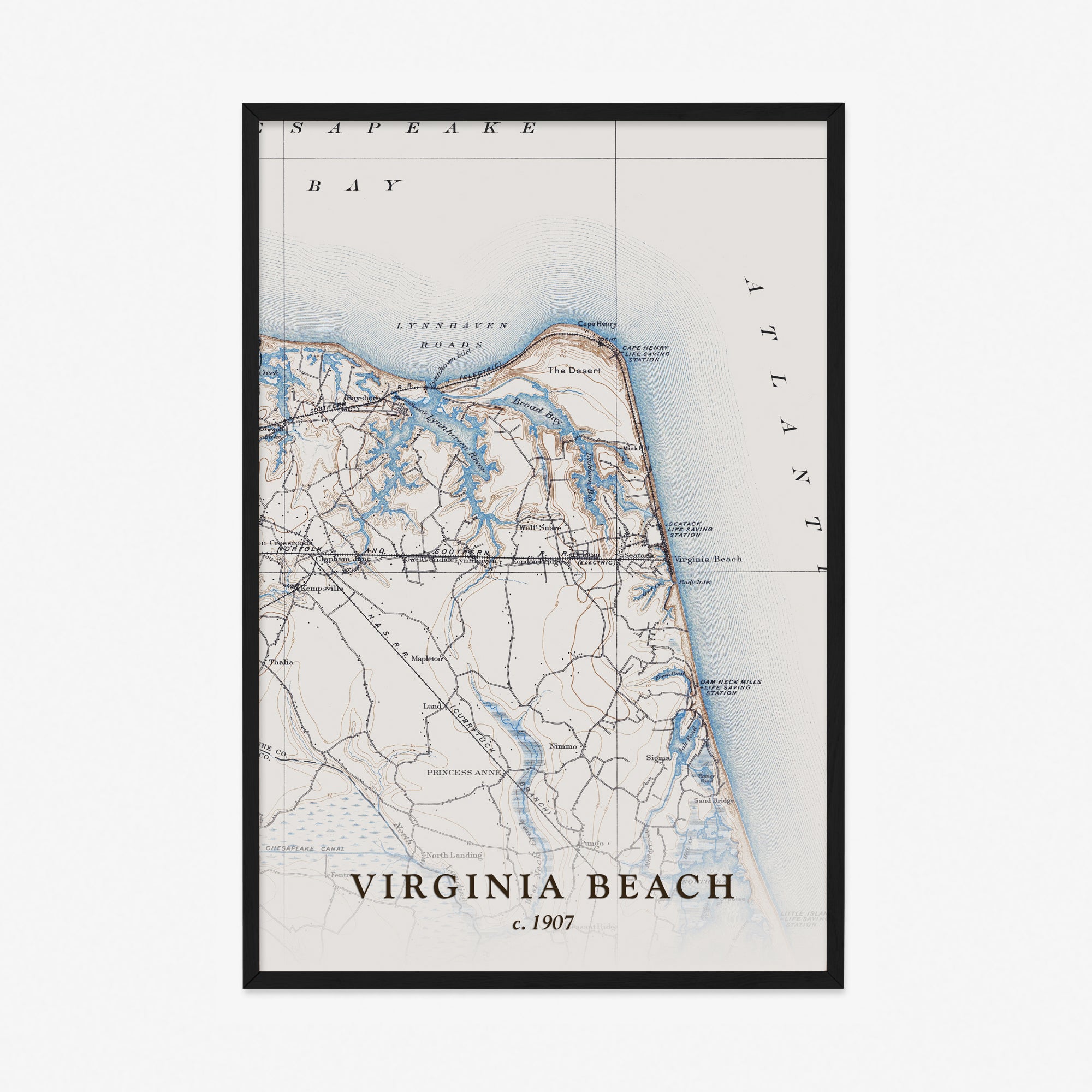 Virginia Beach, VA - 1907 Topographic Map
