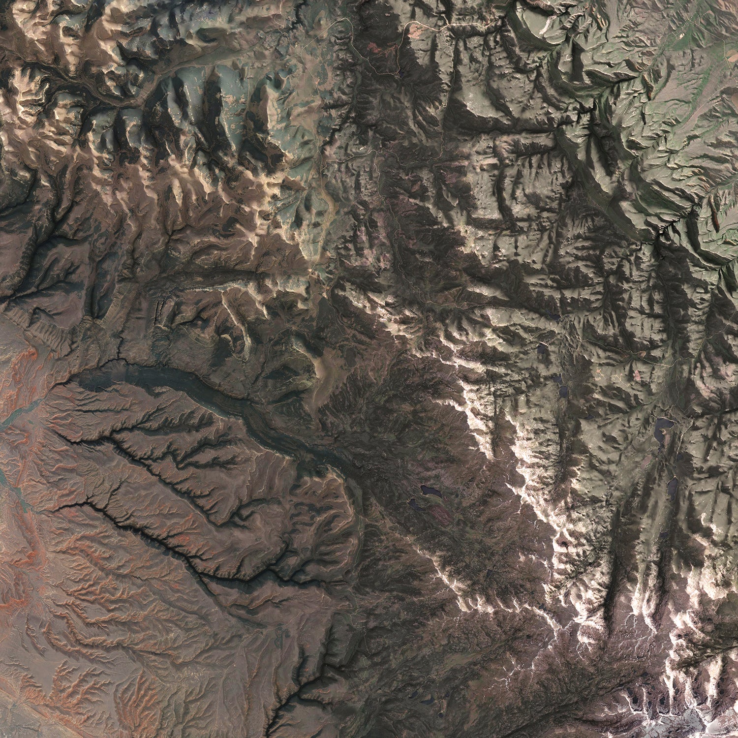 Bighorn Mountains - Satellite Imagery