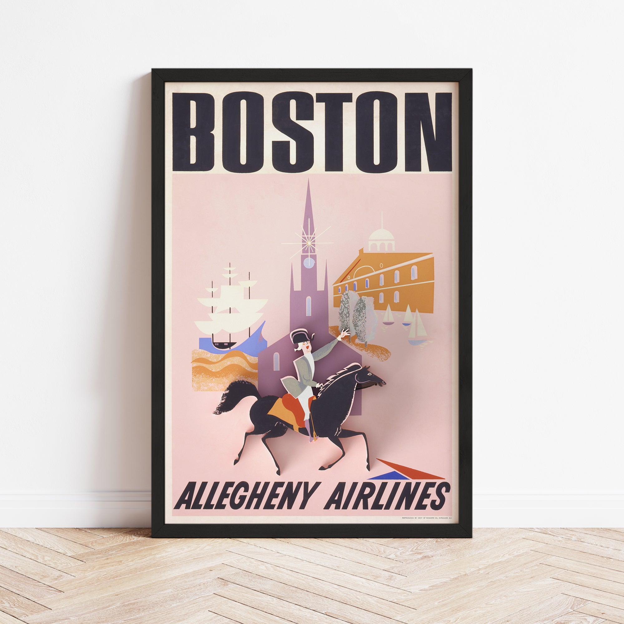 Allegheny Airlines Boston (1950) - Retro Art Print