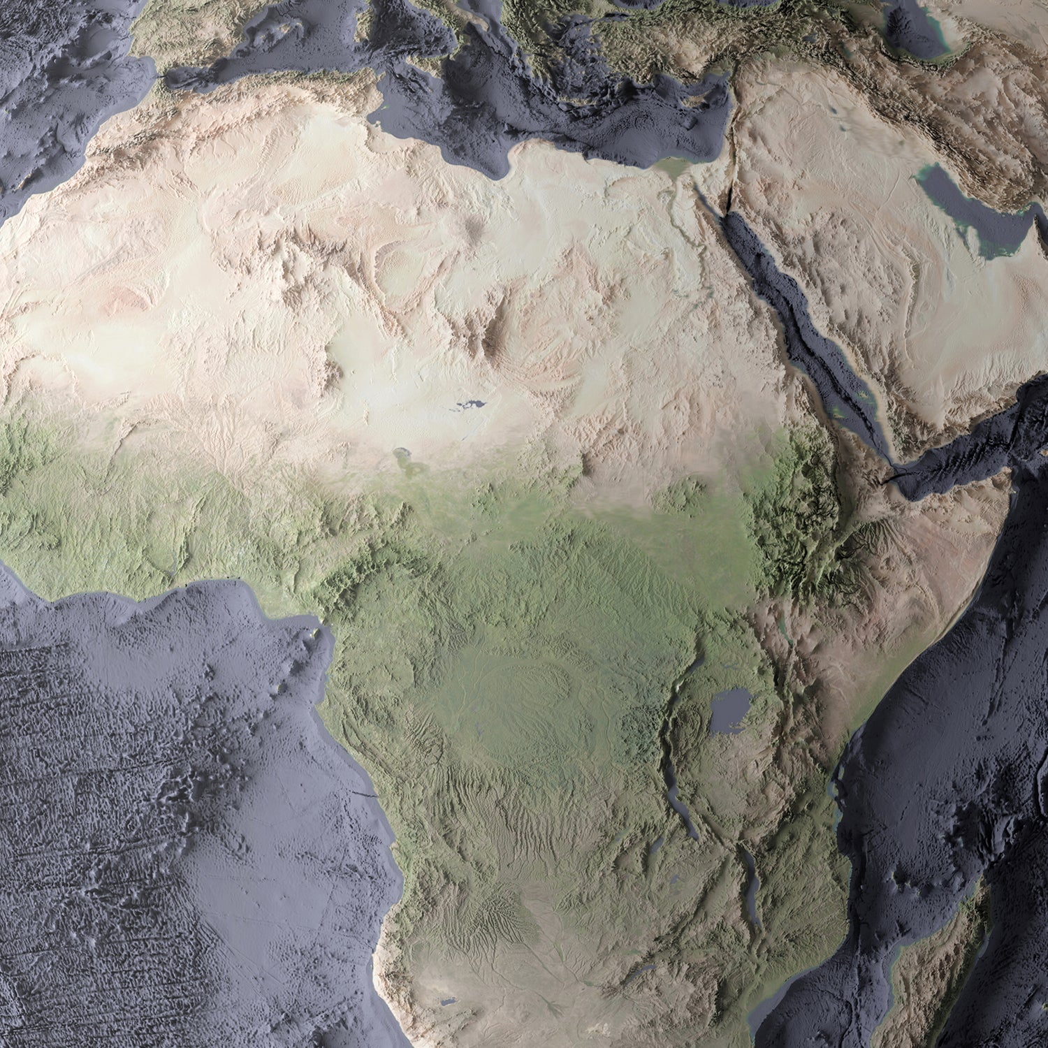 Earth (Africa/Europe) - Satellite Imagery