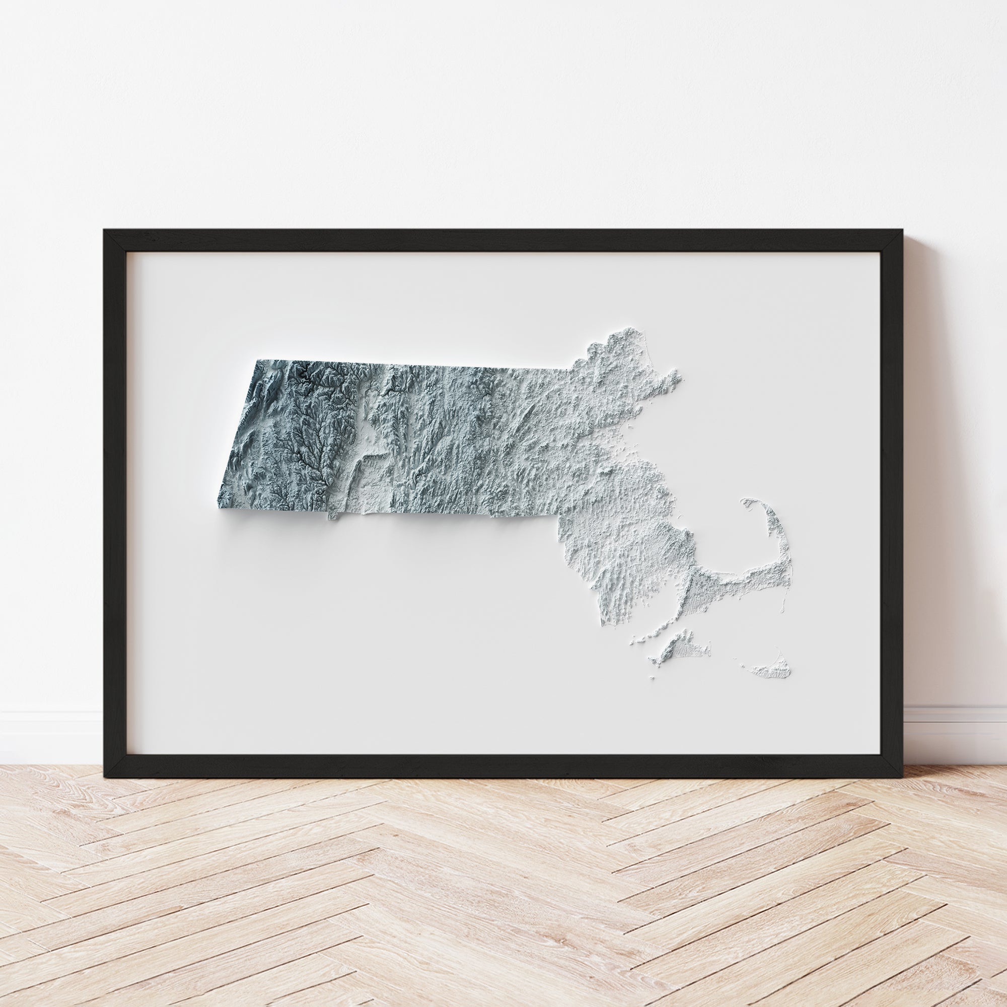 Massachusetts - Minimalist Map