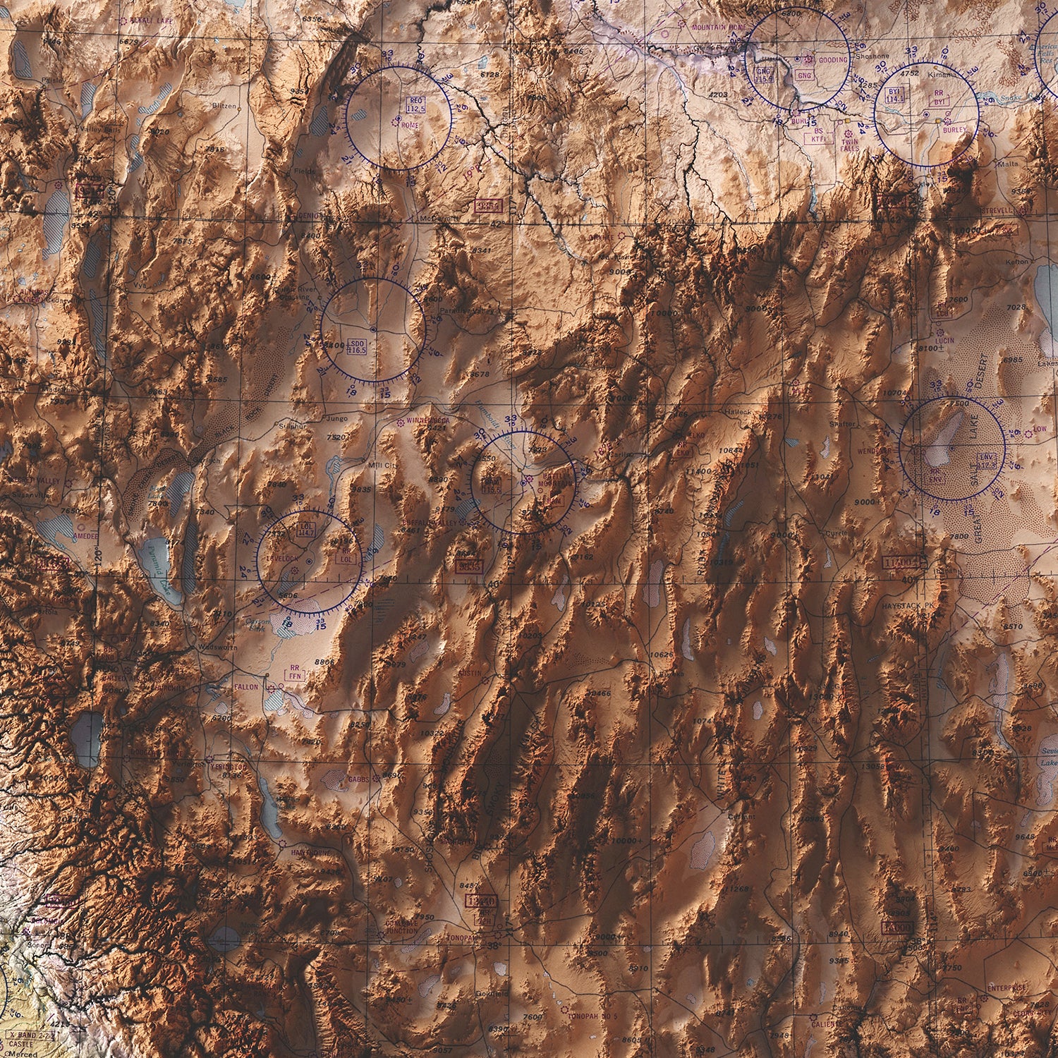 Western United States - Vintage Shaded Relief Map (1950)