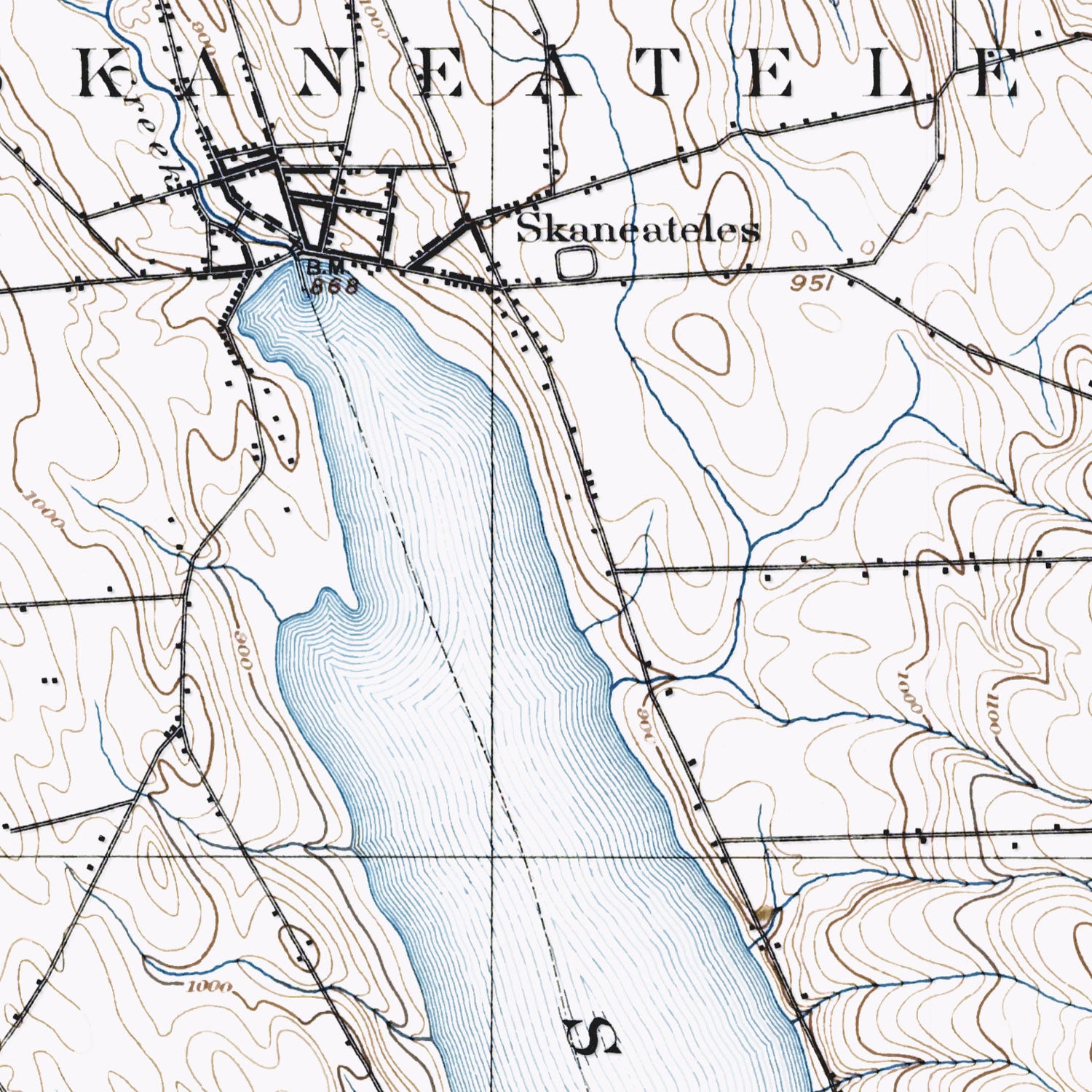 Skaneateles Lake, NY - 1902 Topographic Map