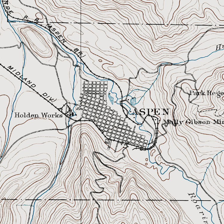 Aspen, CO - 1893 Topographic Map