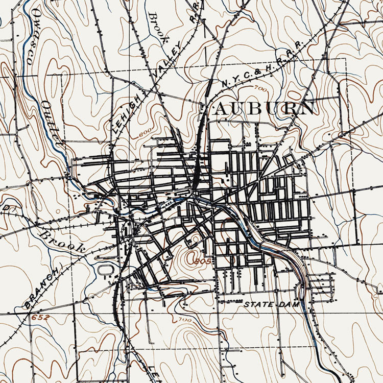 Auburn, NY - 1902 Topographic Map