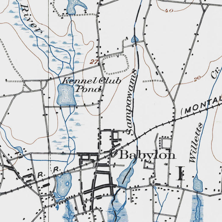 Babylon, NY - 1901 Topographic Map