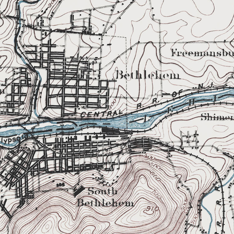 Bethlehem, PA - 1894 Topographic Map
