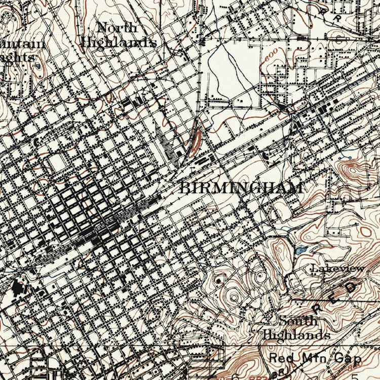 Birmingham, AL - 1906 Topographic Map
