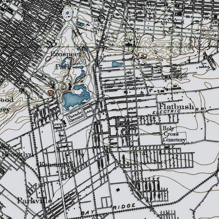 Brooklyn, NY - 1900 Topographic Map