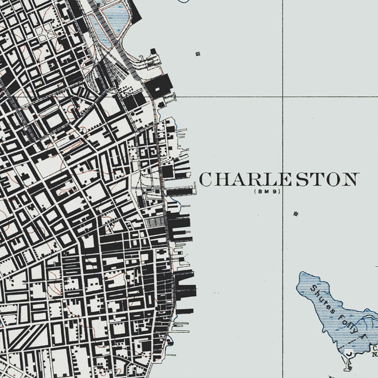 Charleston, SC - 1919 Topographic Map