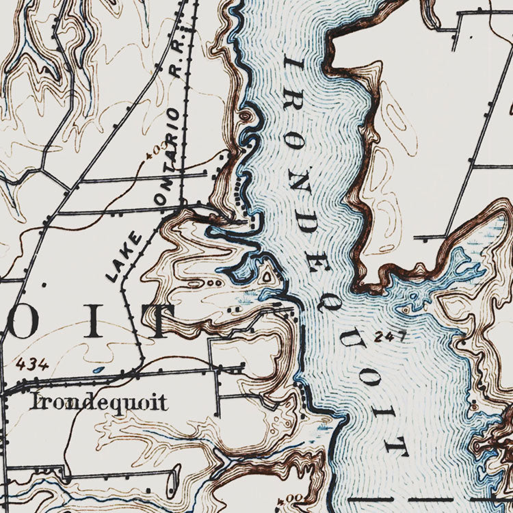 Irondequoit Bay, NY - 1895 Topographic Map