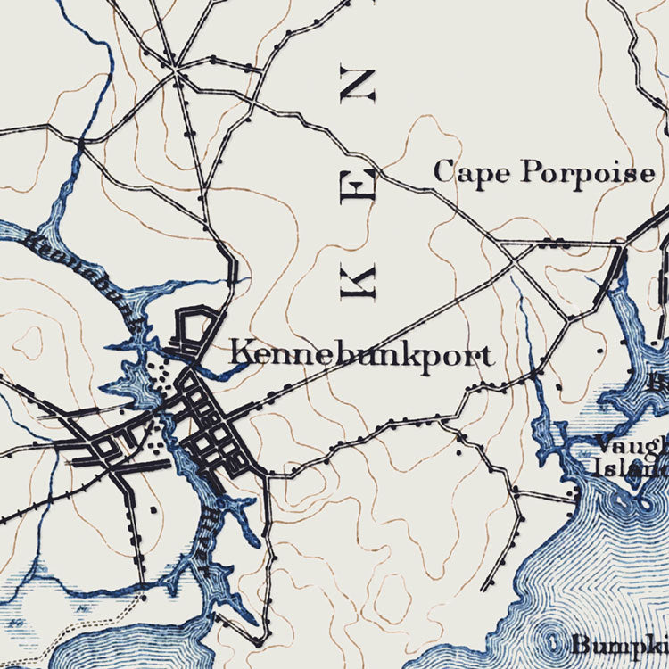 Kennebunkport, ME - 1893 Topographic Map