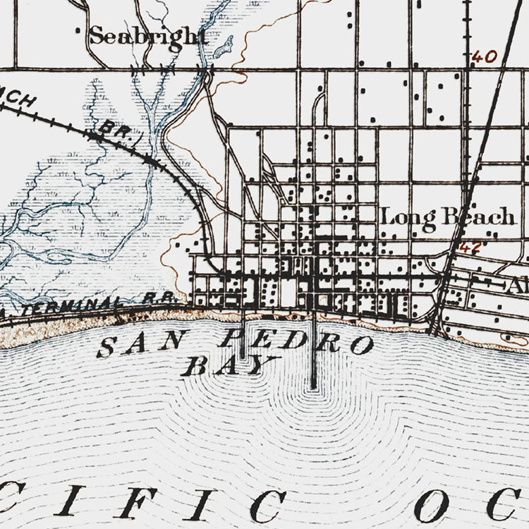 Long Beach, CA - 1896 Topographic Map
