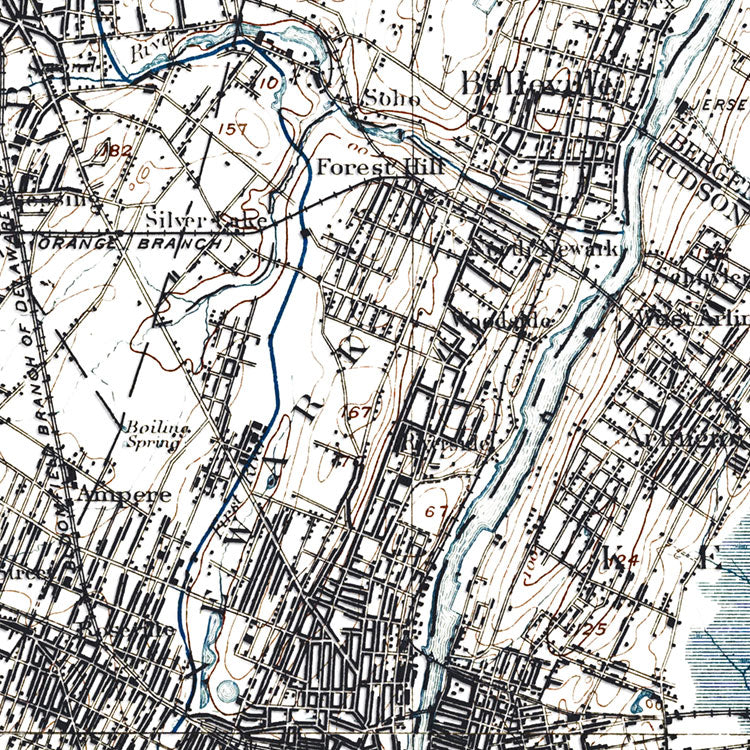 Newark, NJ - 1898 Topographic Map
